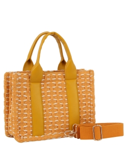 Fashion Honeycomb JQD Tote Bag LE0344 MUSTARD